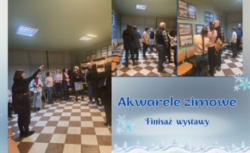 Symboliczne zakończenie wystawy Akwarele zimowe Elżbiety Kawulok